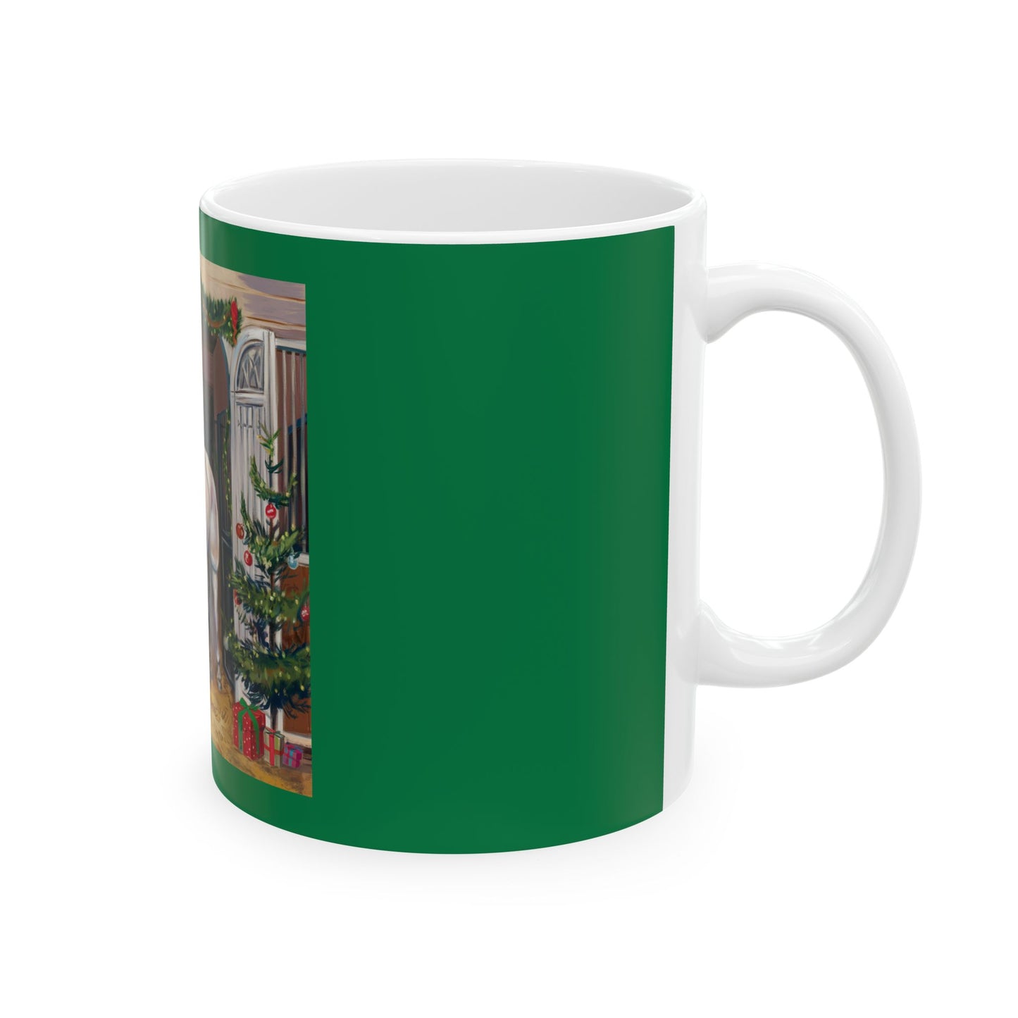 Christmas Horse Ceramic Mug - Festive Holiday Drinkware