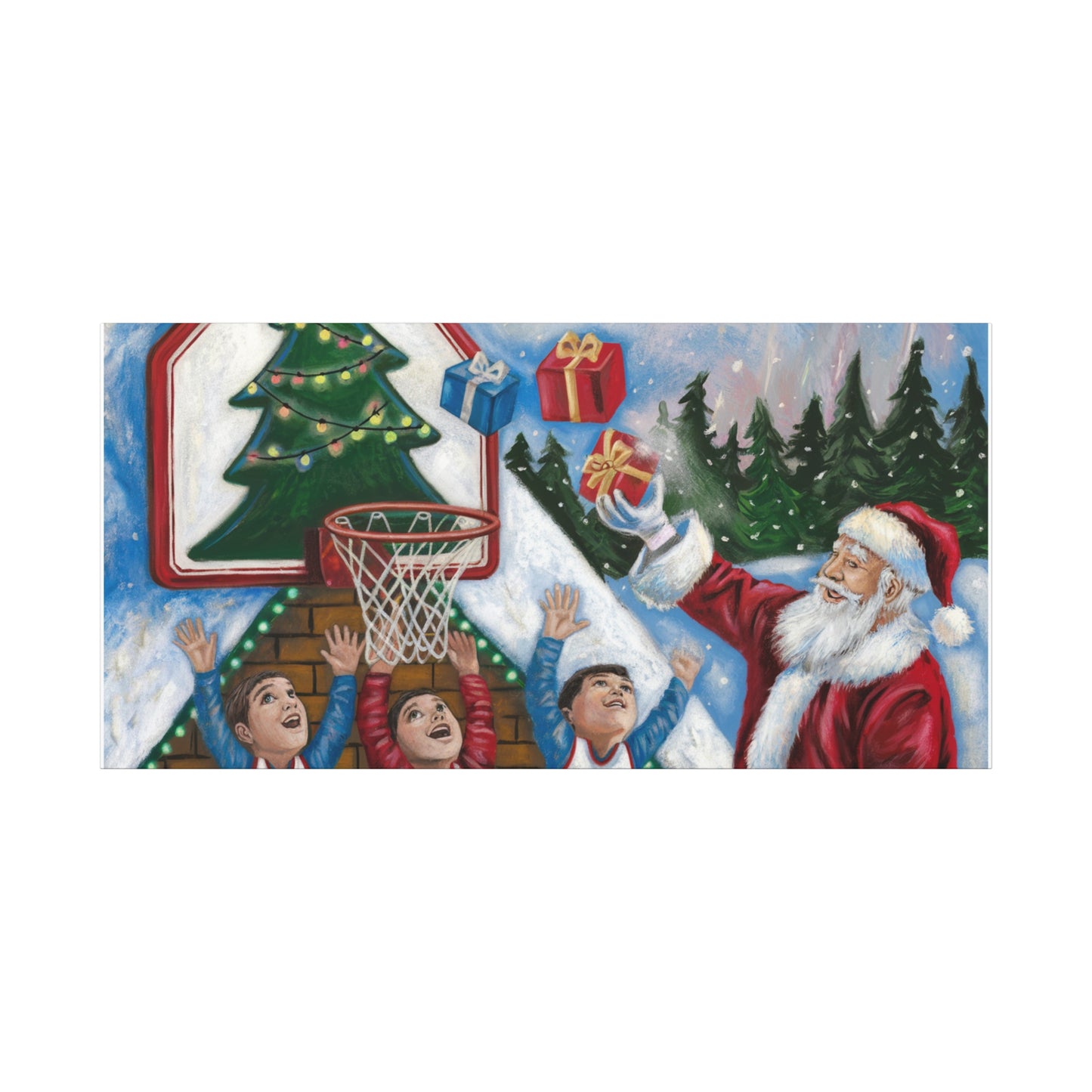 Christmas Team Jesus Canvas Wall Art - Holiday Decor