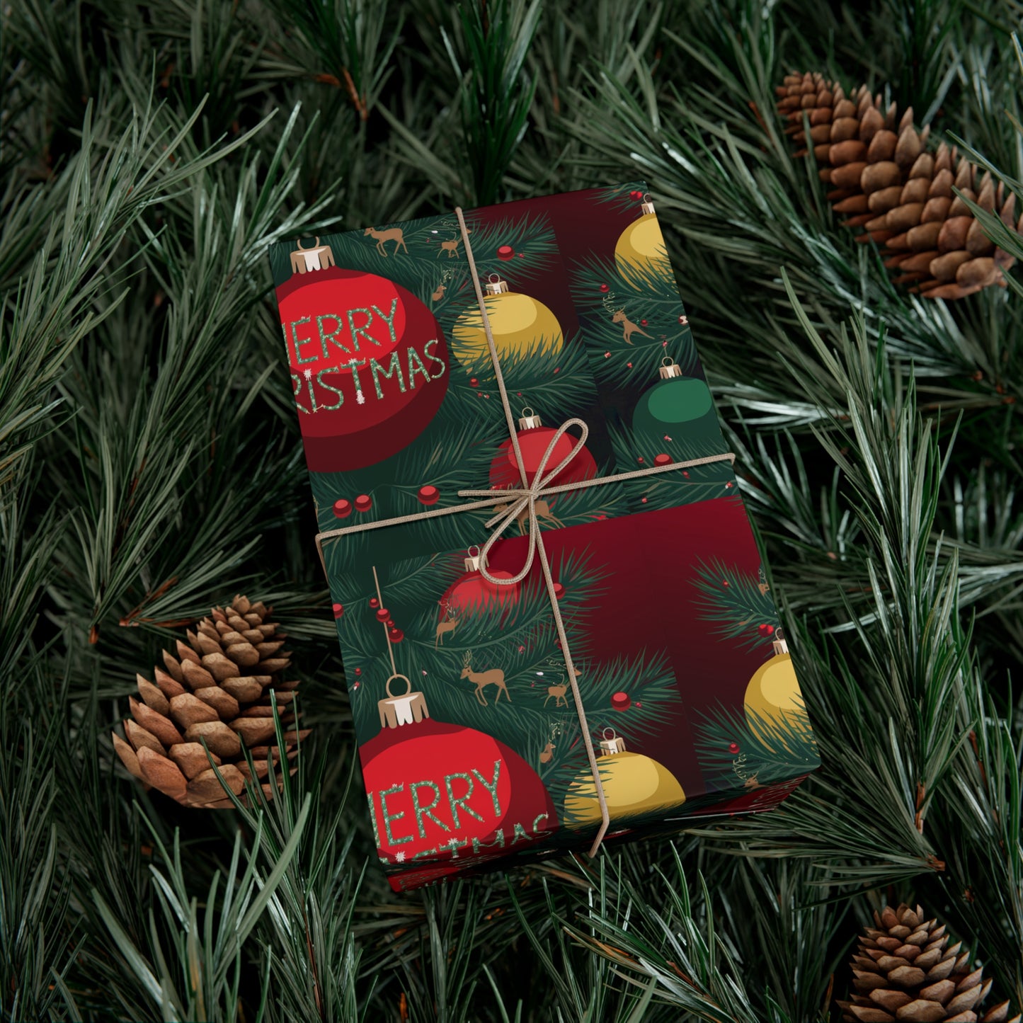 Festive Christmas Gift Wrap Papers - Merry Christmas Design