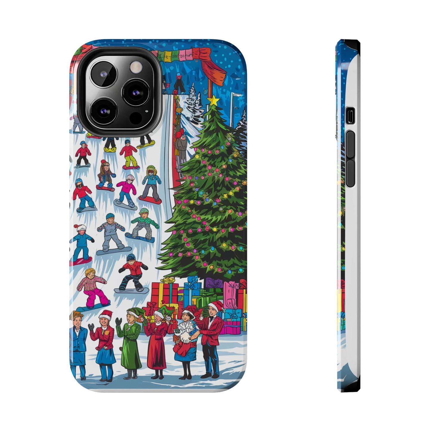 Festive Winter Holiday Tough Phone Cases - Colorful Christmas Design