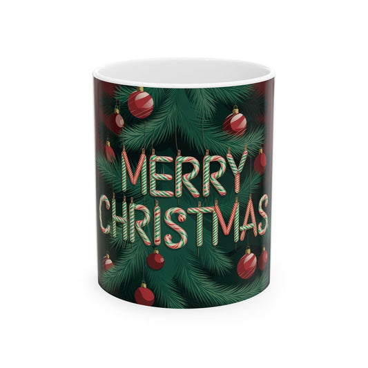 Festive Merry Christmas Ceramic Mug - Perfect Holiday Gift for Coffee Lovers (11oz, 15oz)