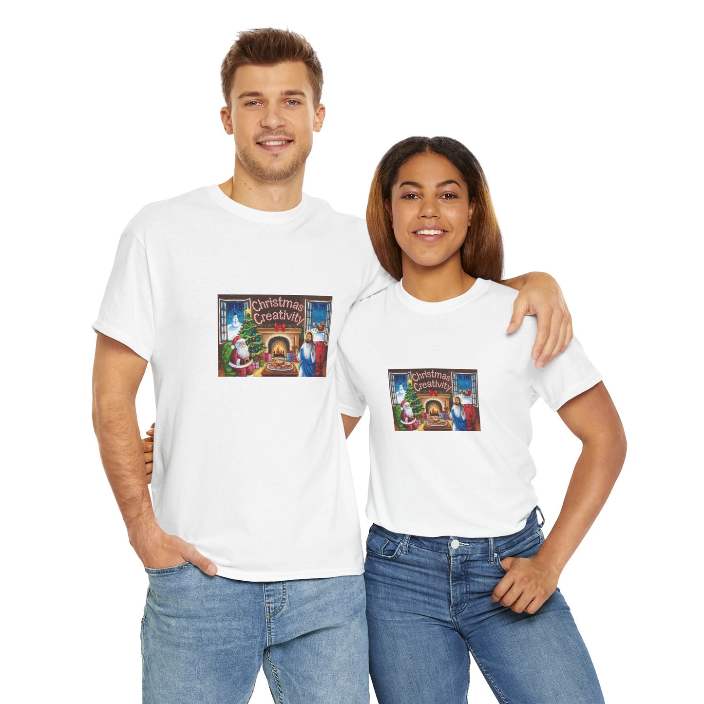 Christmas Creativity Unisex Heavy Cotton Tee - Festive Holiday Shirt