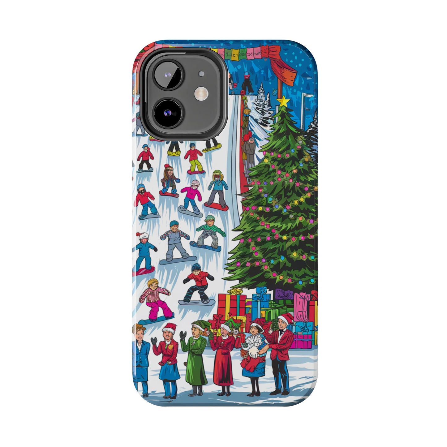 Festive Winter Holiday Tough Phone Cases - Colorful Christmas Design