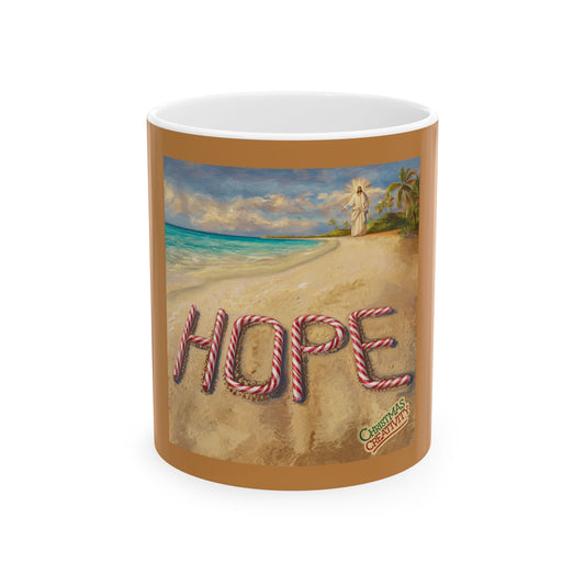 Hope in Jesus Beach Ceramic Mug