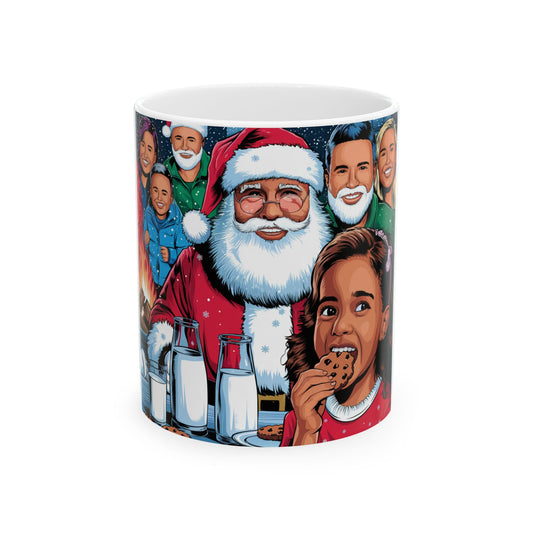 Festive Santa Milk and Cookies Ceramic Mug – Perfect for Holiday Cheer