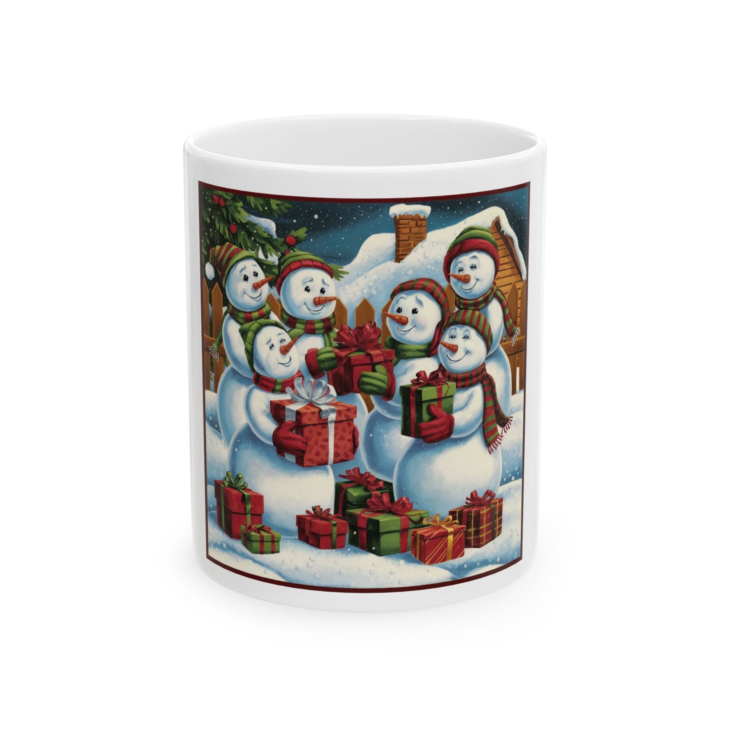 Festive Snowman Ceramic Mug - Perfect Holiday Gift for Winter Lovers