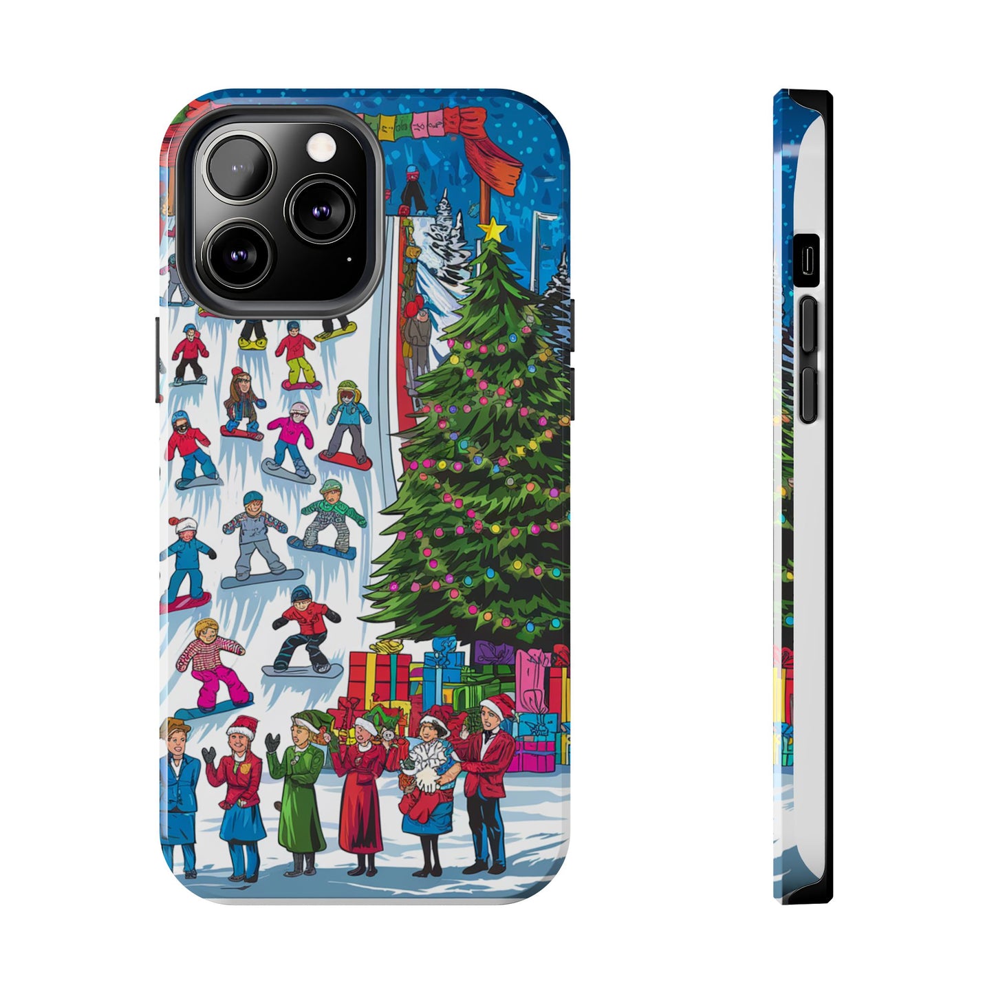 Festive Winter Holiday Tough Phone Cases - Colorful Christmas Design