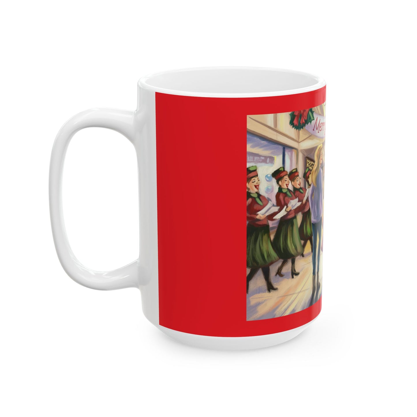 Christmas Family Celebration Ceramic Mug - Festive 11oz & 15oz Holiday Drinkware