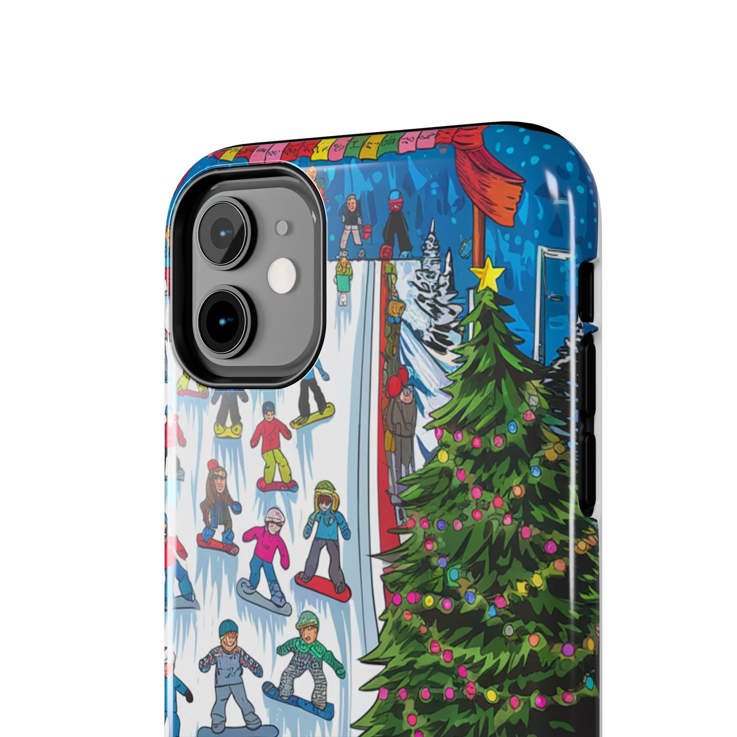 Festive Winter Holiday Tough Phone Cases - Colorful Christmas Design