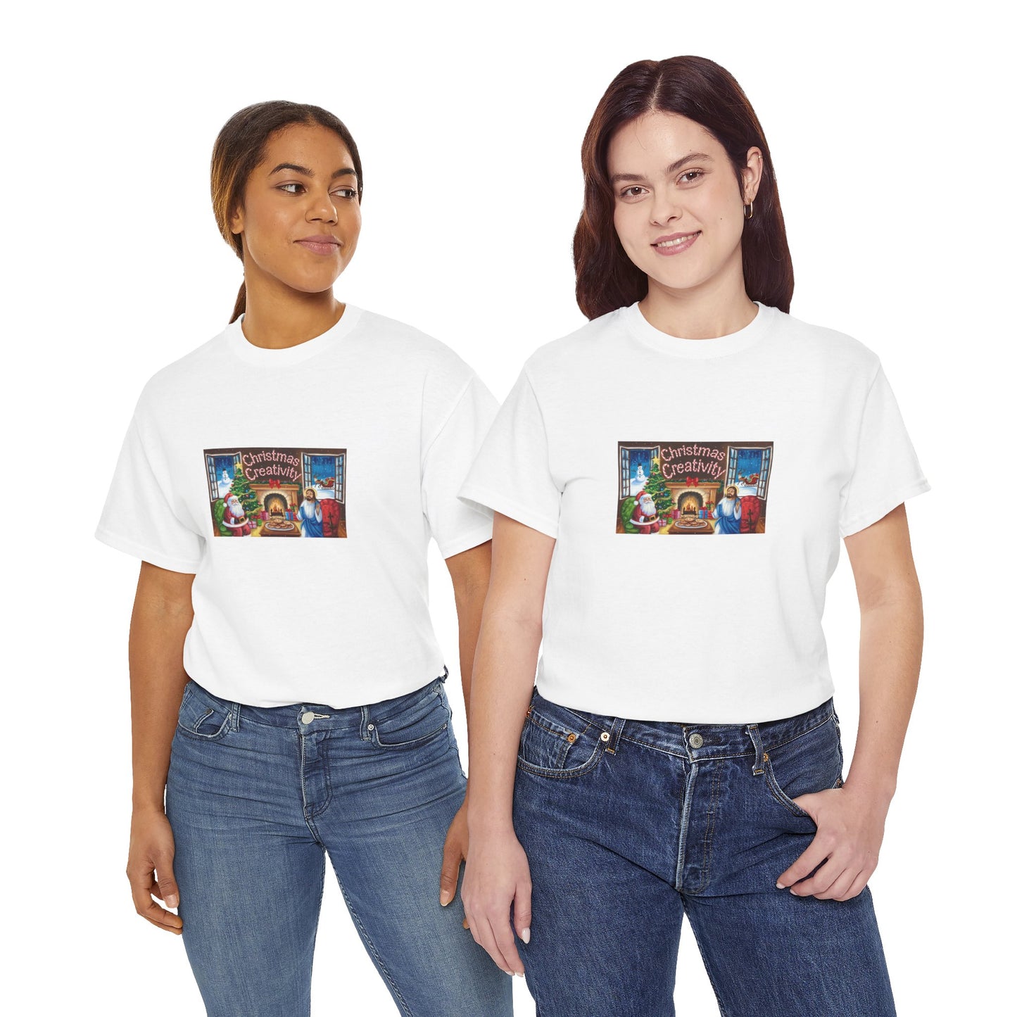 Christmas Creativity Unisex Heavy Cotton Tee - Festive Holiday Shirt