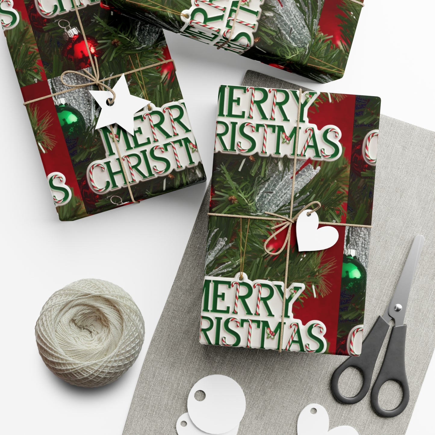 Merry Christmas Gift Wrap Paper - Festive Holiday Wrapping Supply