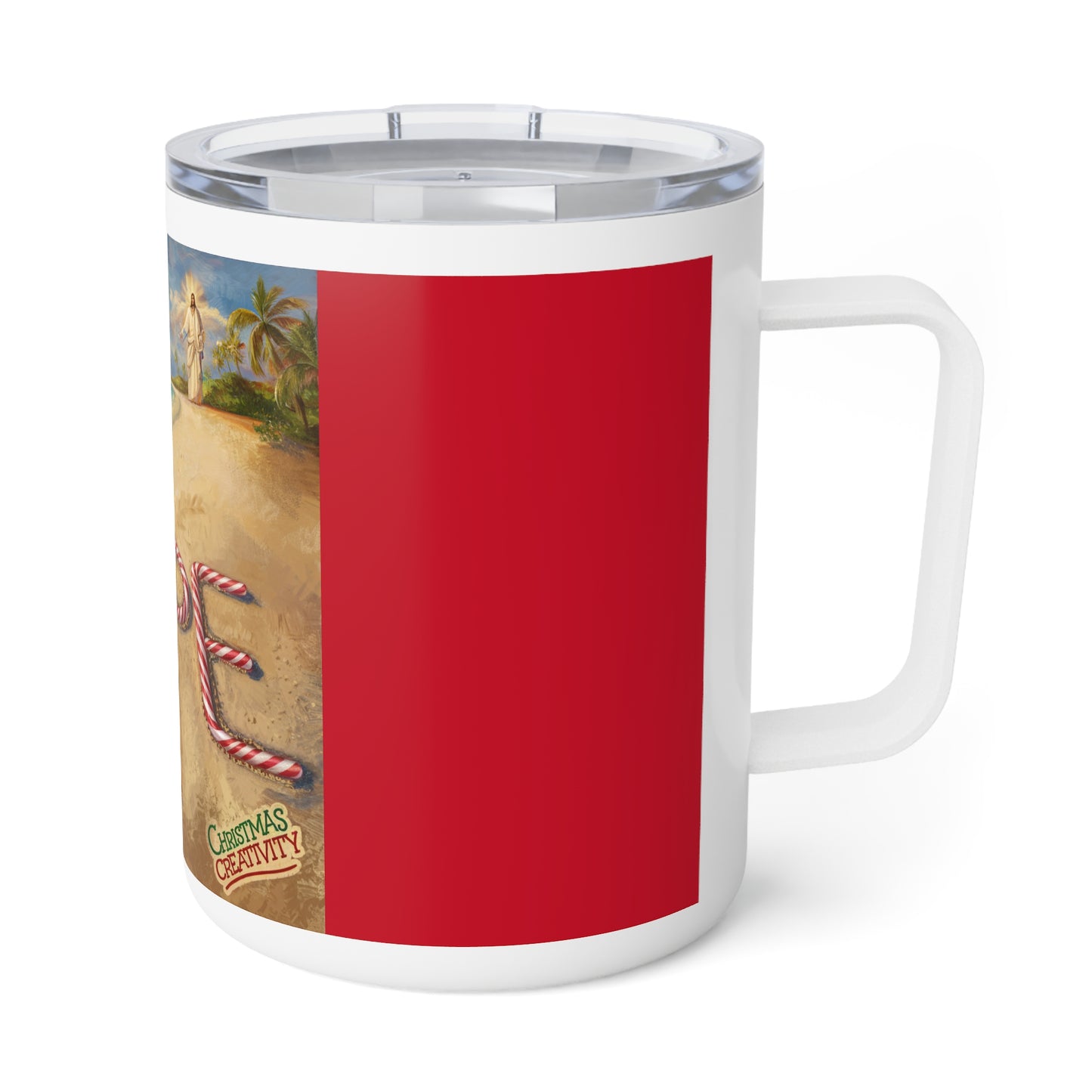 Hope Insulated Coffee Mug - 10oz Tropical Beach Design