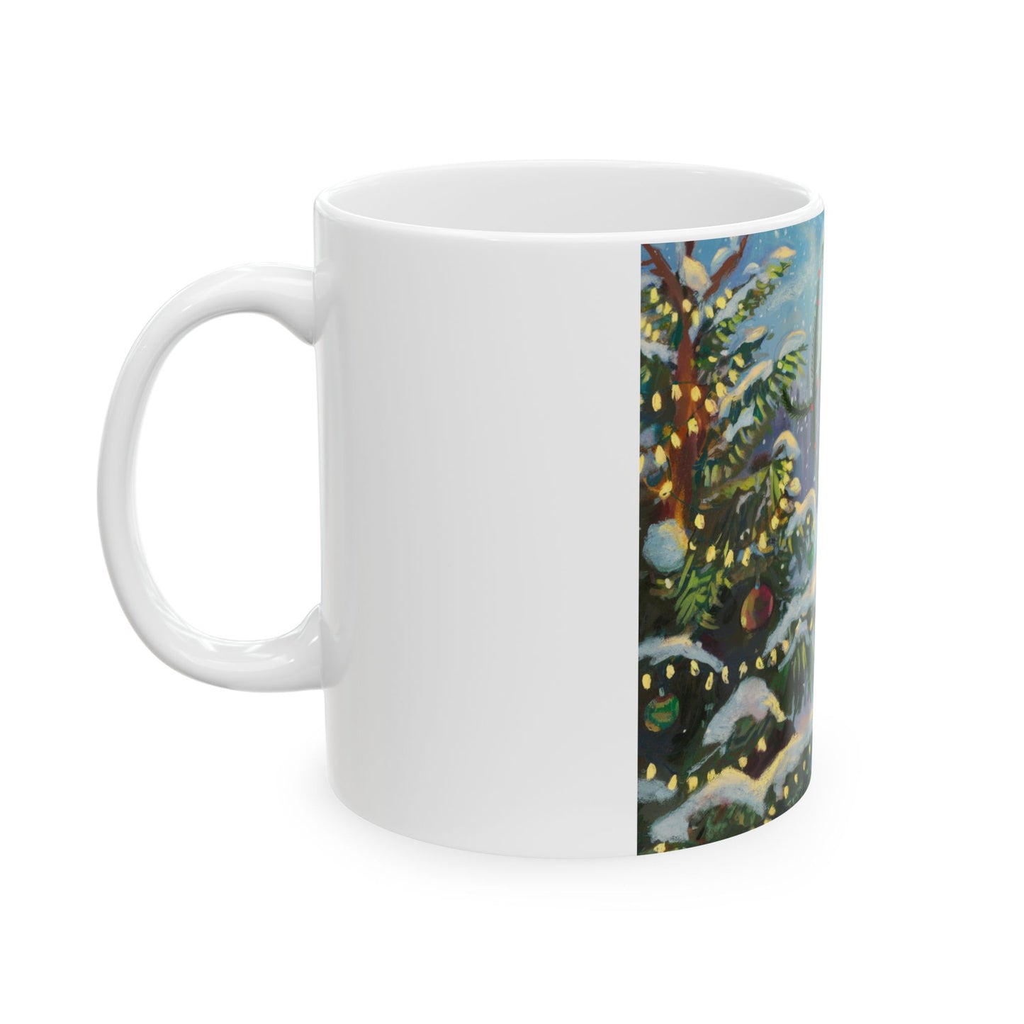 Festive Love Ceramic Mug - 11oz & 15oz Holiday Coffee Cup