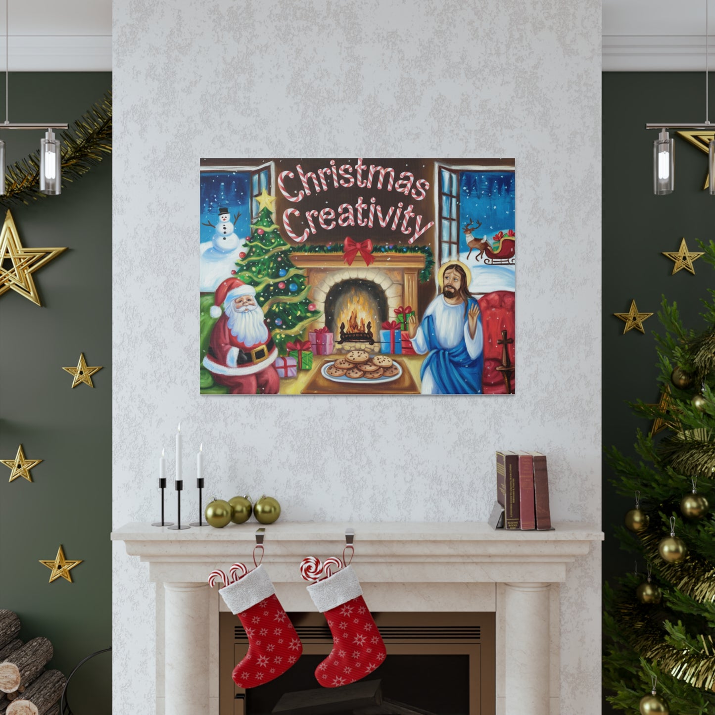 Festive Christmas Canvas Gallery Wrap - 'Christmas Creativity' Decor