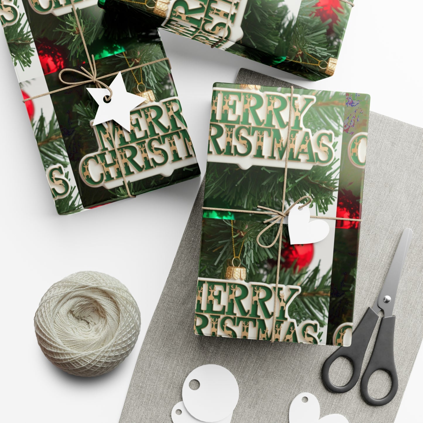 Festive Merry Christmas Gift Wrap Paper