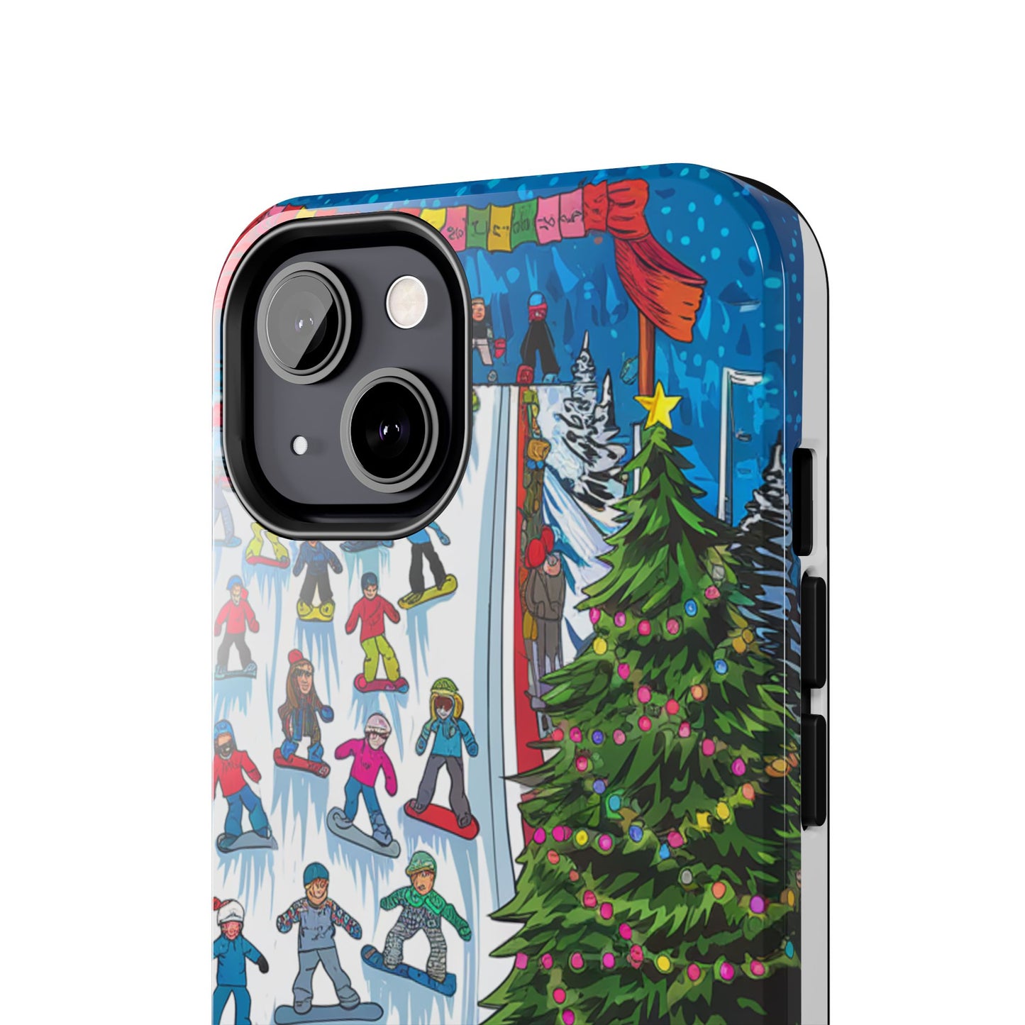 Festive Winter Holiday Tough Phone Cases - Colorful Christmas Design