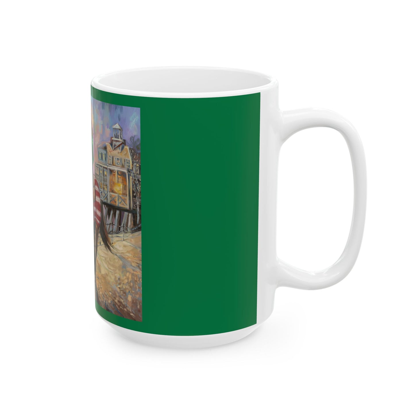 Festive Family Horse Riding Ceramic Mug - Perfect Holiday Gift