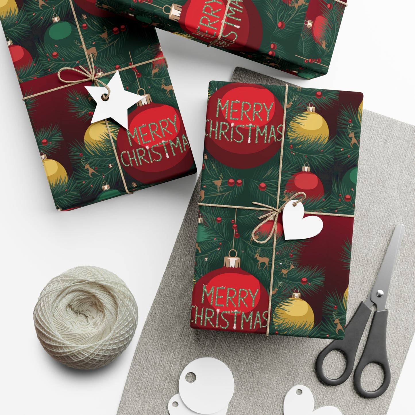 Festive Christmas Gift Wrap Papers - Merry Christmas Design