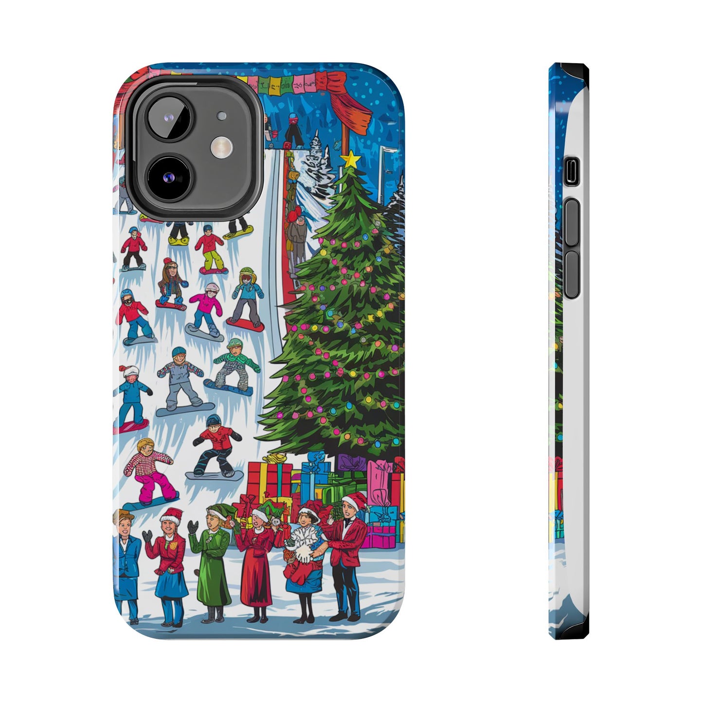 Festive Winter Holiday Tough Phone Cases - Colorful Christmas Design