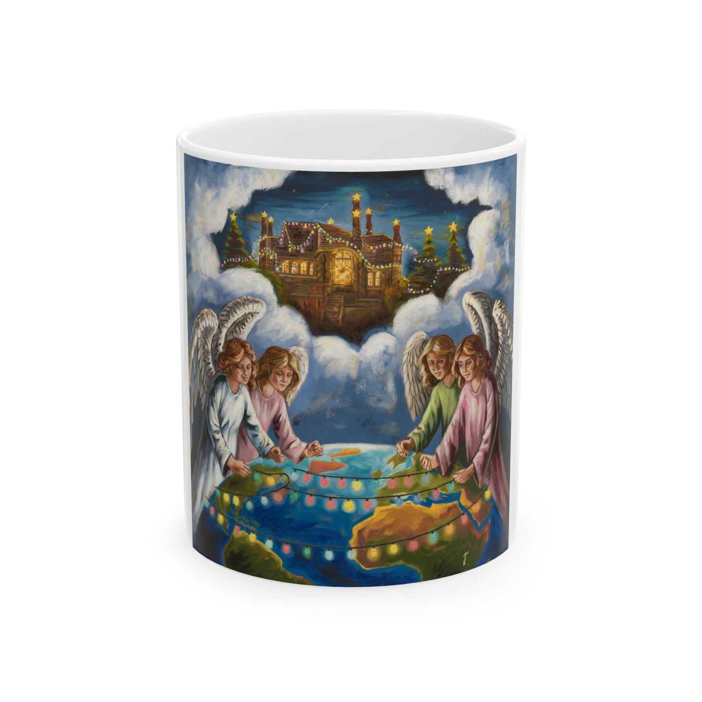 Heavenly Angels Ceramic Mug - 11oz & 15oz - Perfect for Gift Giving and Holiday Cheer