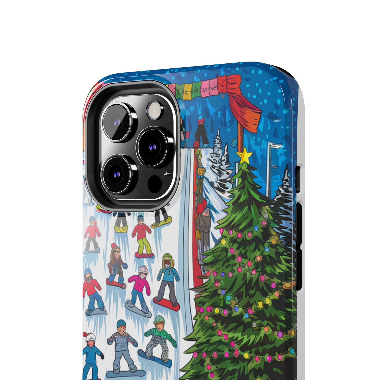 Festive Winter Holiday Tough Phone Cases - Colorful Christmas Design