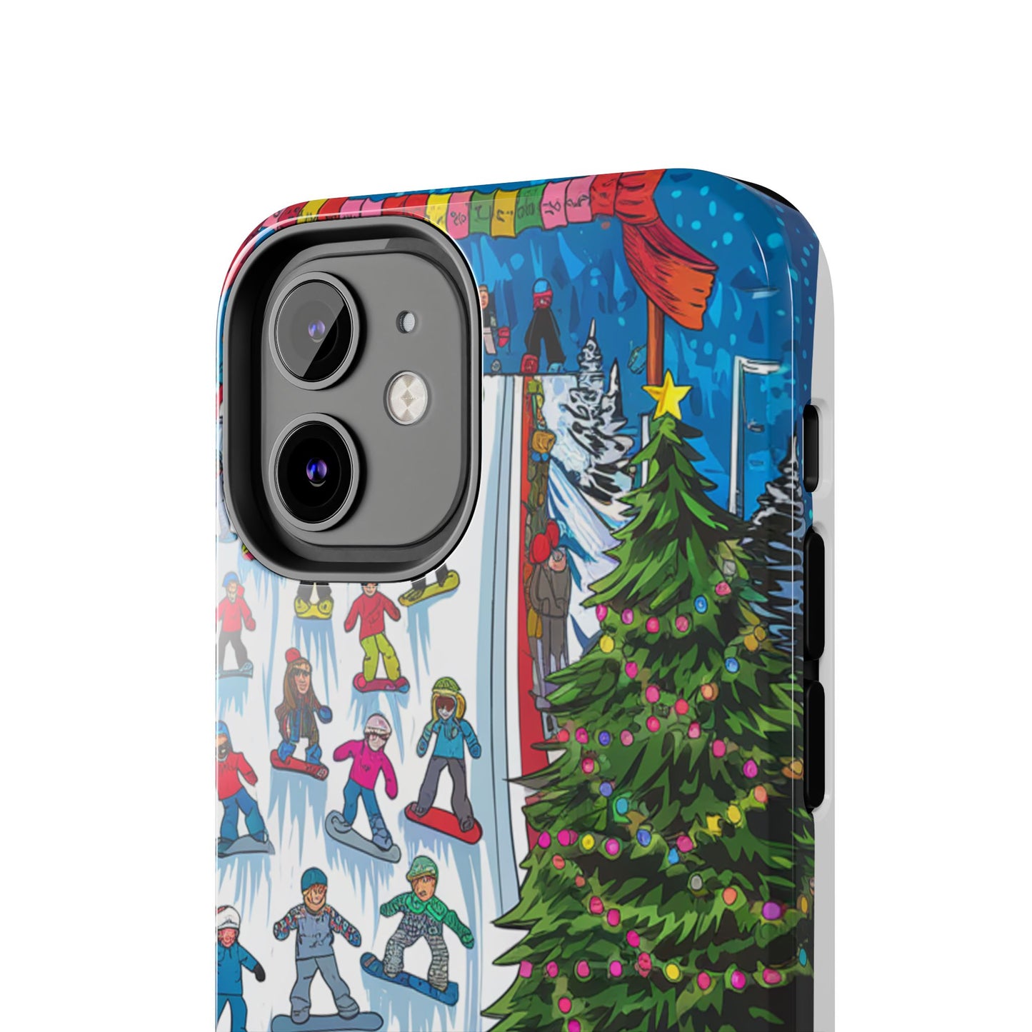 Festive Winter Holiday Tough Phone Cases - Colorful Christmas Design