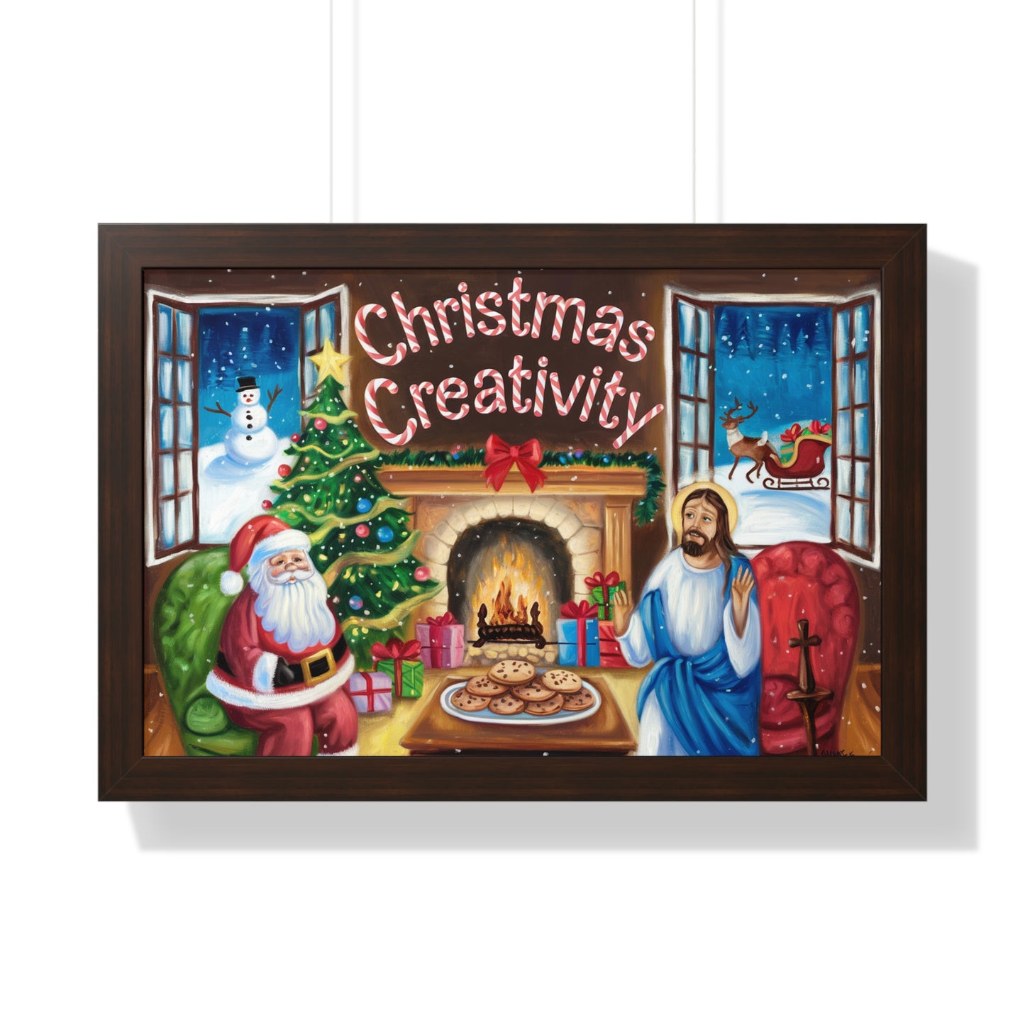 Christmas Creativity Framed Horizontal Poster - Holiday Wall Art for Festive Decor