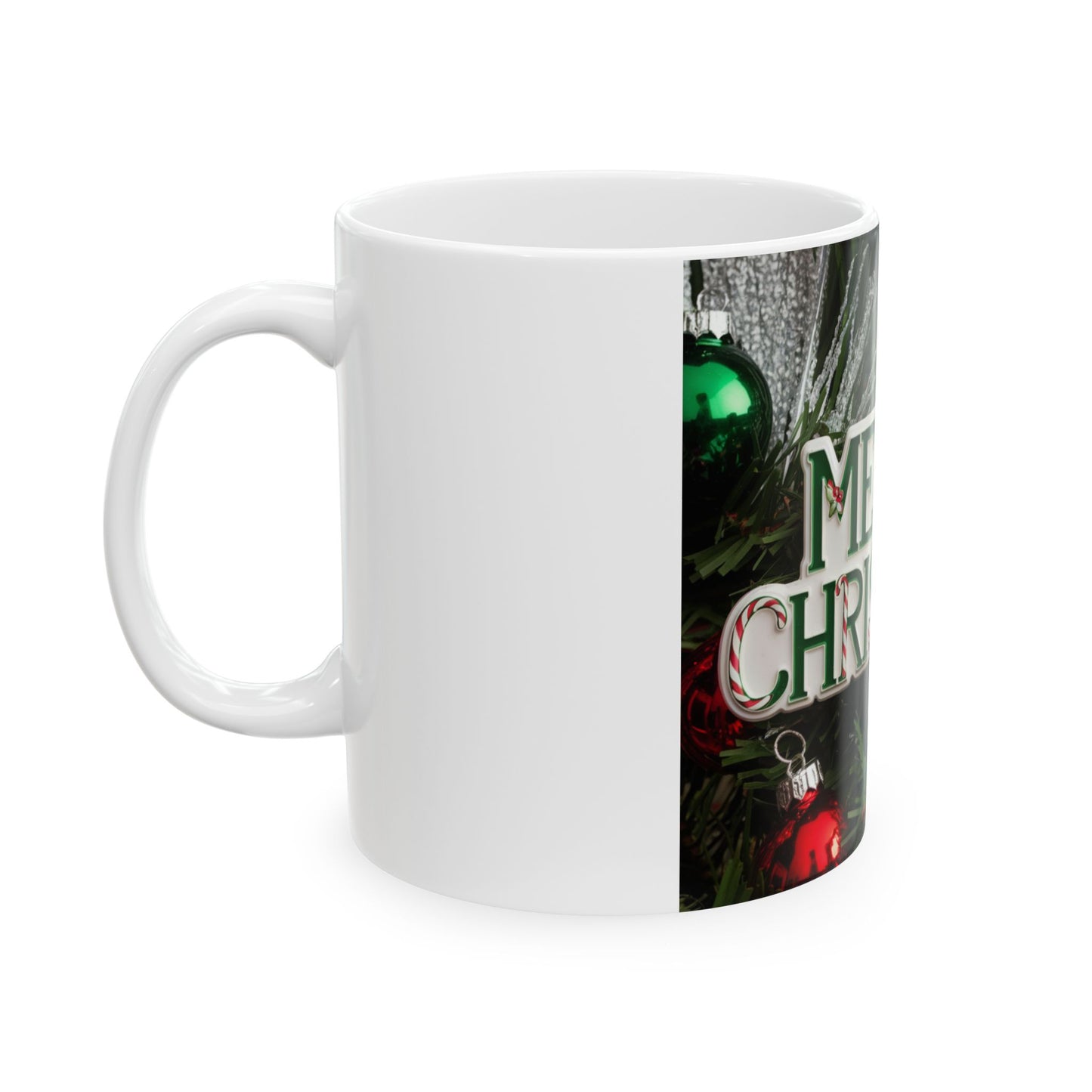 Merry Christmas Ceramic Mug - Festive Holiday Drinkware (11oz, 15oz)