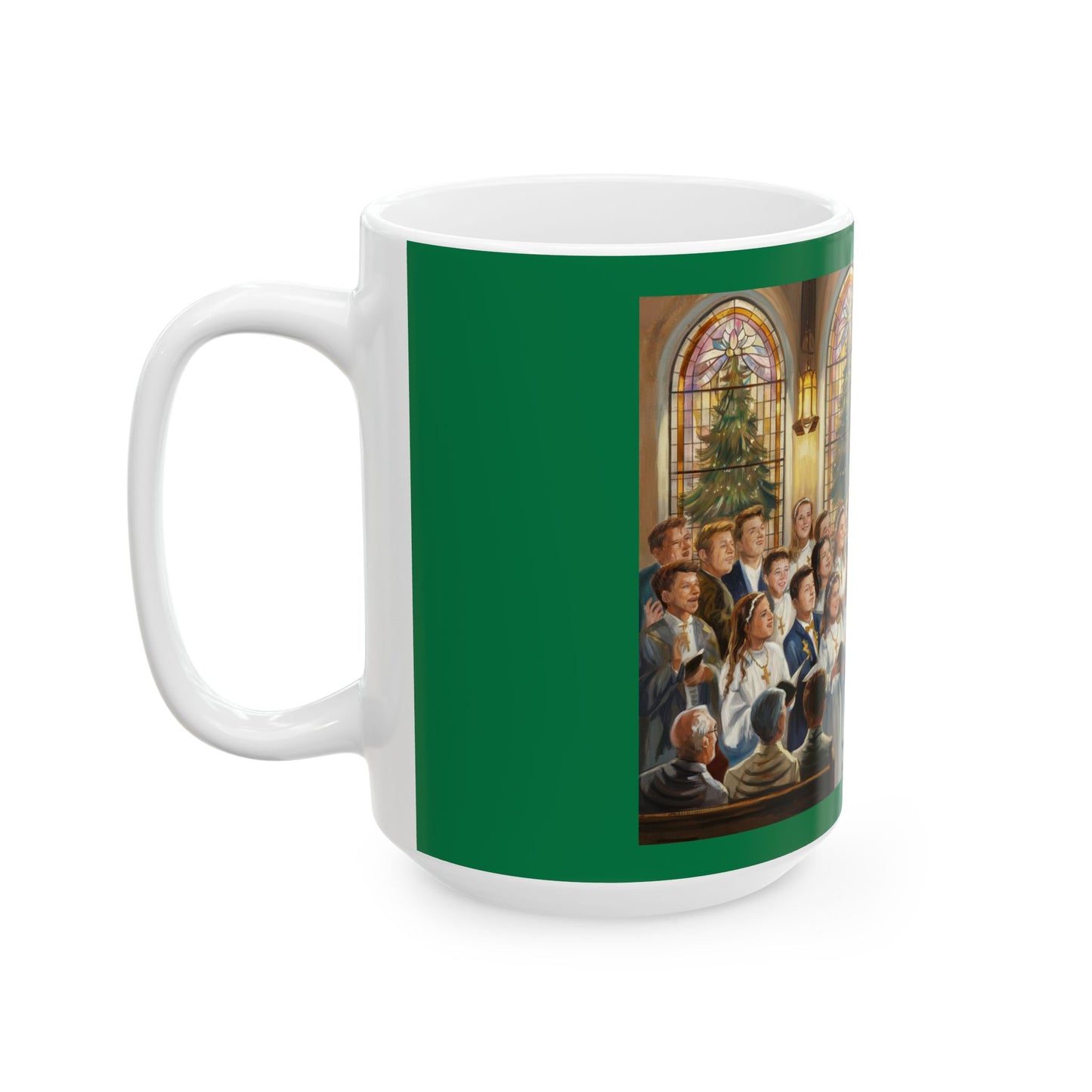 Inspirational Ceramic Mug - Choir of Angels Design, Perfect for Holiday Gifting