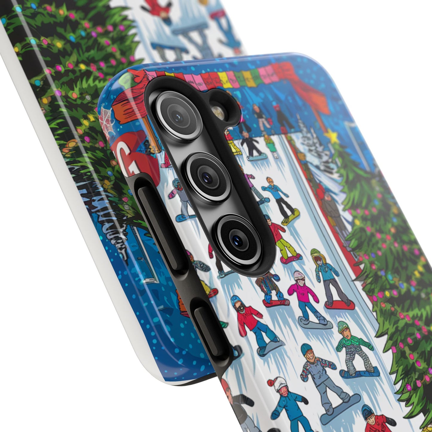 Festive Winter Holiday Tough Phone Cases - Colorful Christmas Design