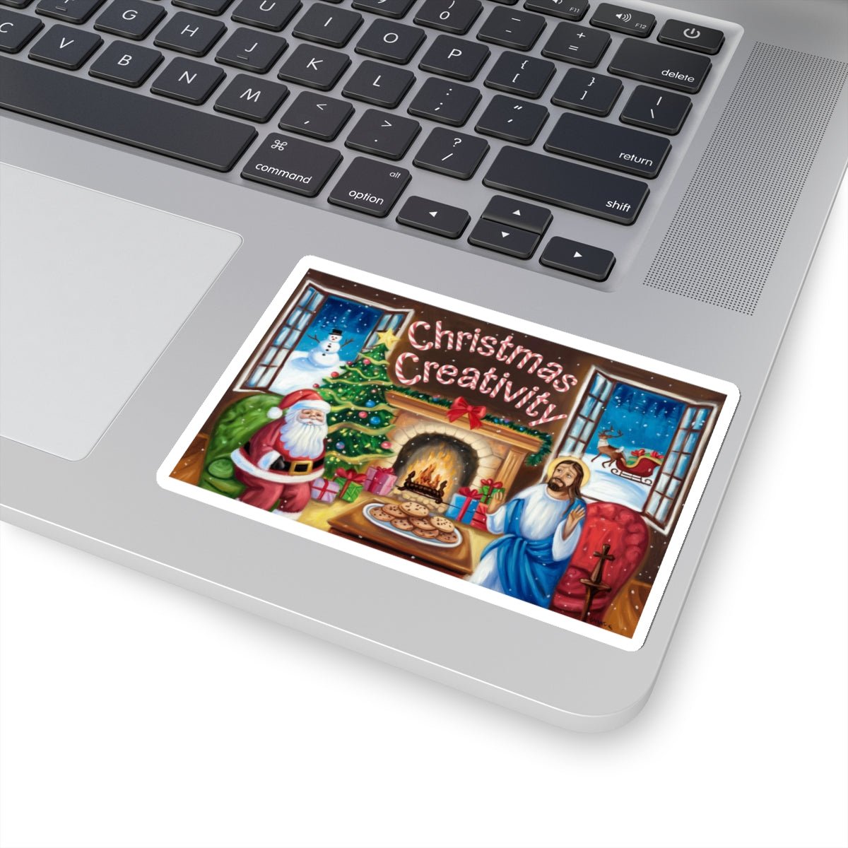 Christmas Creativity Kiss-Cut Stickers - Festive Holiday Decor for Laptops and Gifts