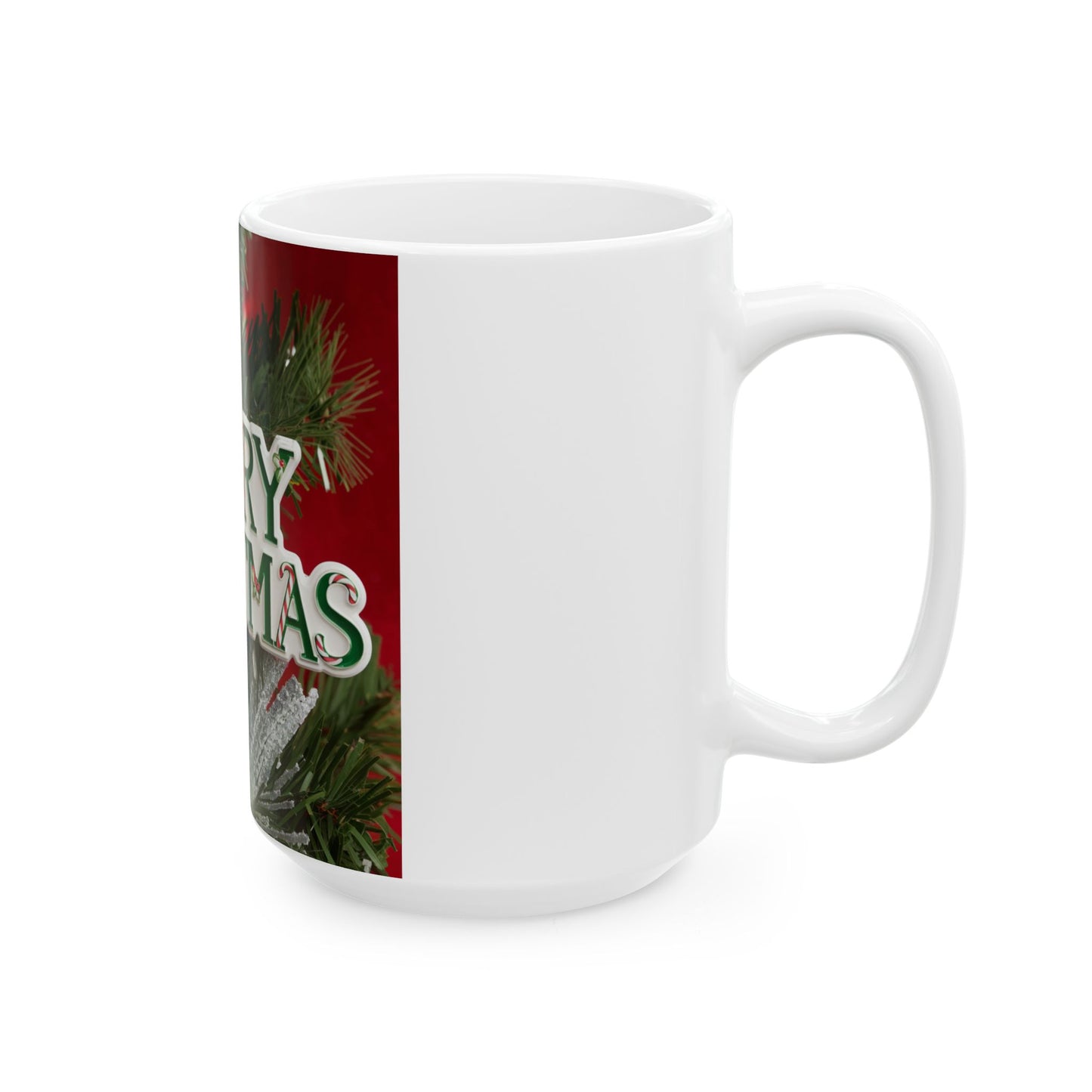 Merry Christmas Ceramic Mug - Festive Holiday Drinkware (11oz, 15oz)