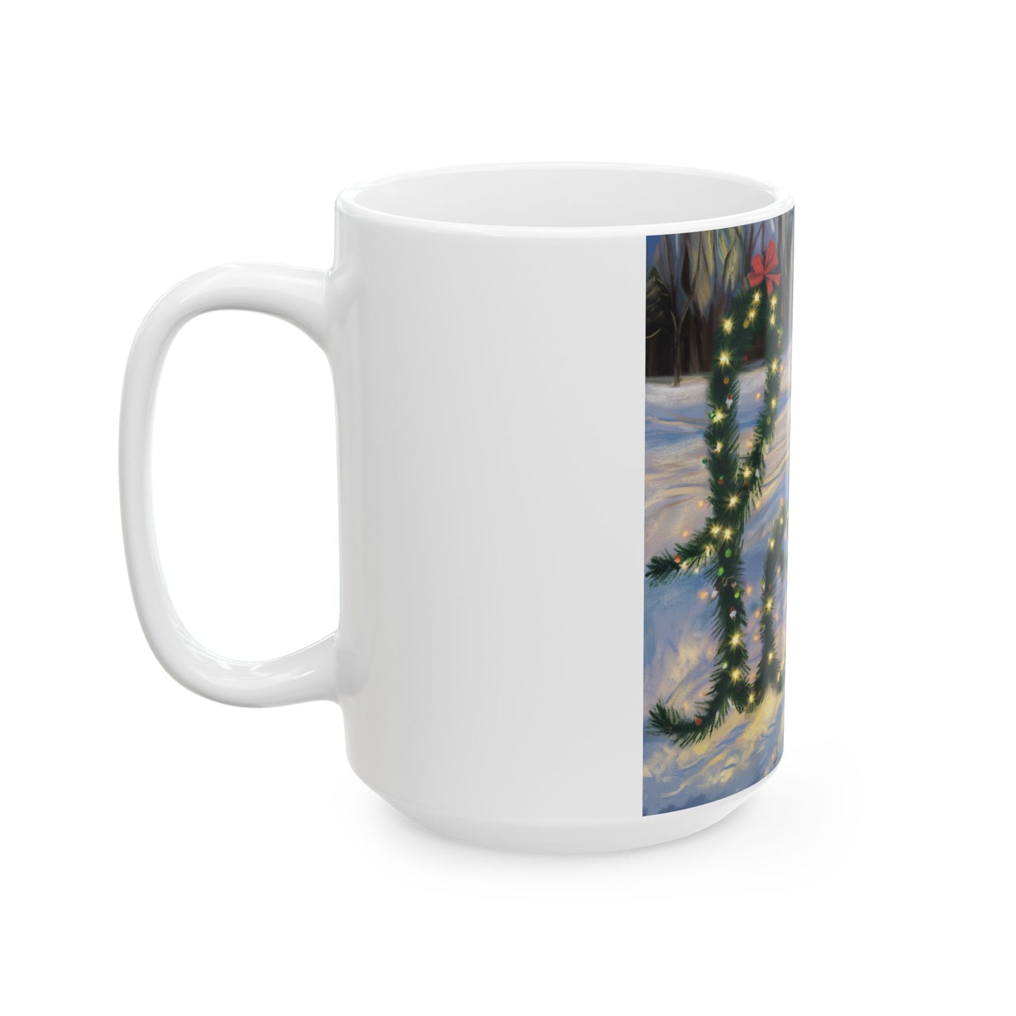 Love Winter Scene Ceramic Mug - Perfect for Cozy Moments & Holiday Gifting