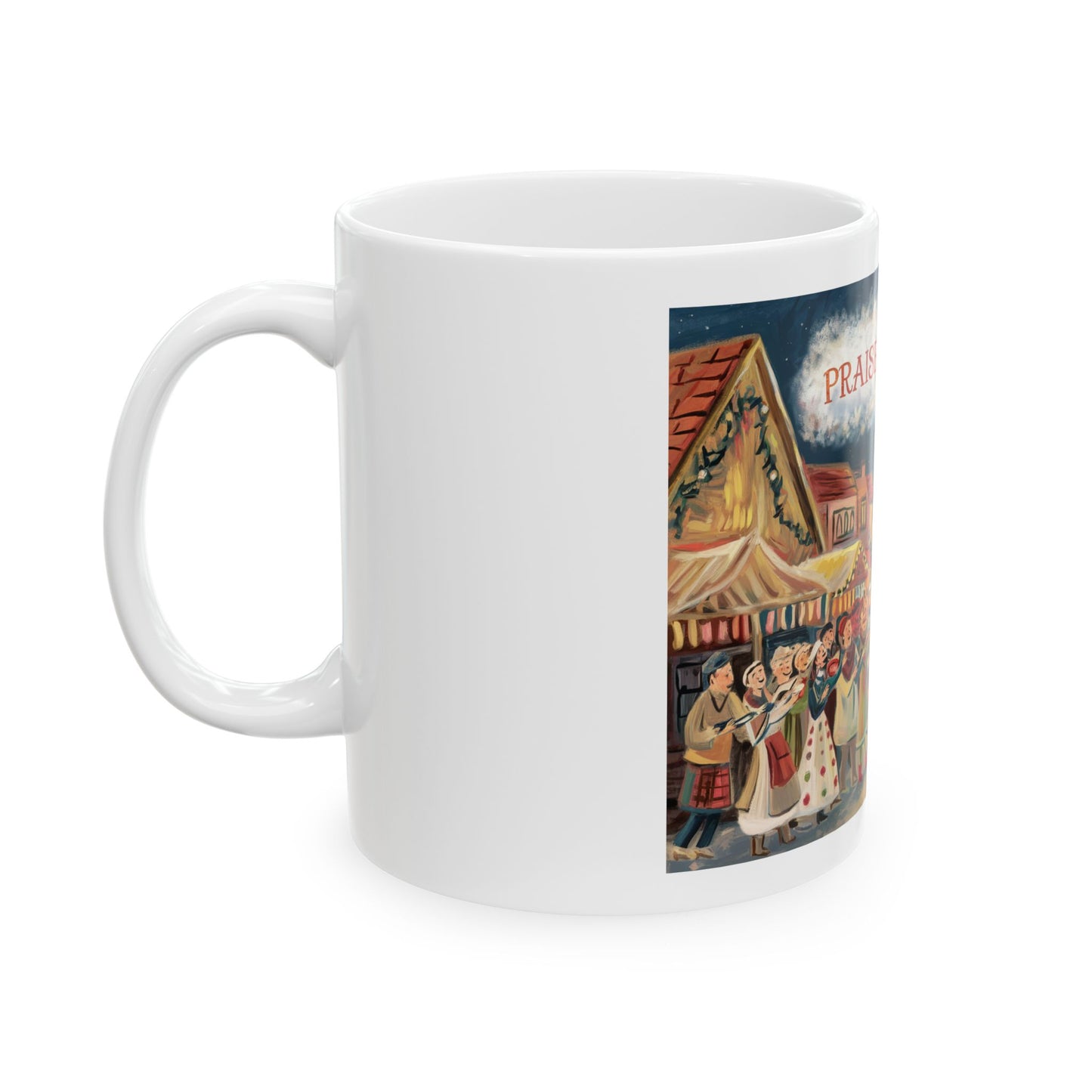 Praise the Lord Ceramic Mug - Festive 11oz & 15oz Coffee Cup for Celebration of Christmas and Daily Praise