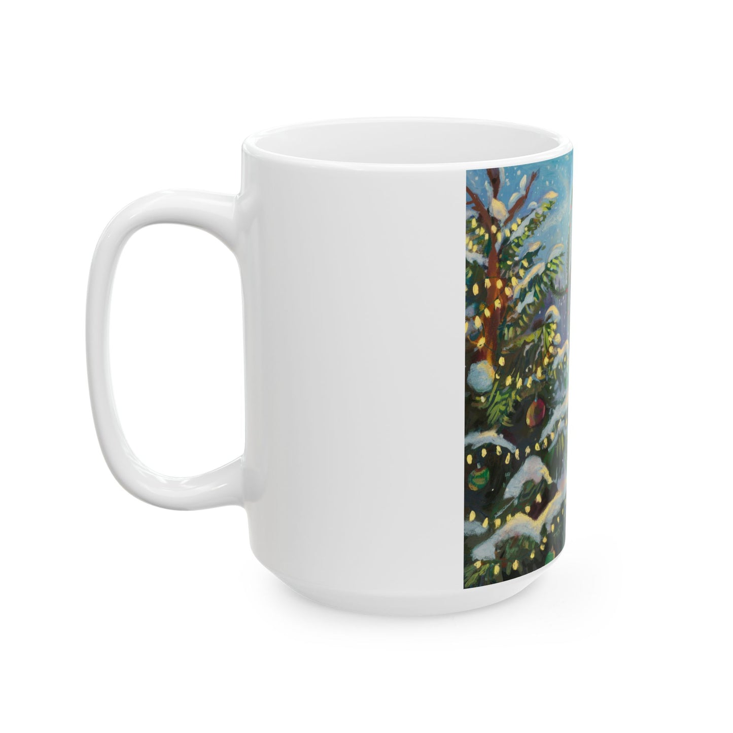 Festive Love Ceramic Mug - 11oz & 15oz Holiday Coffee Cup