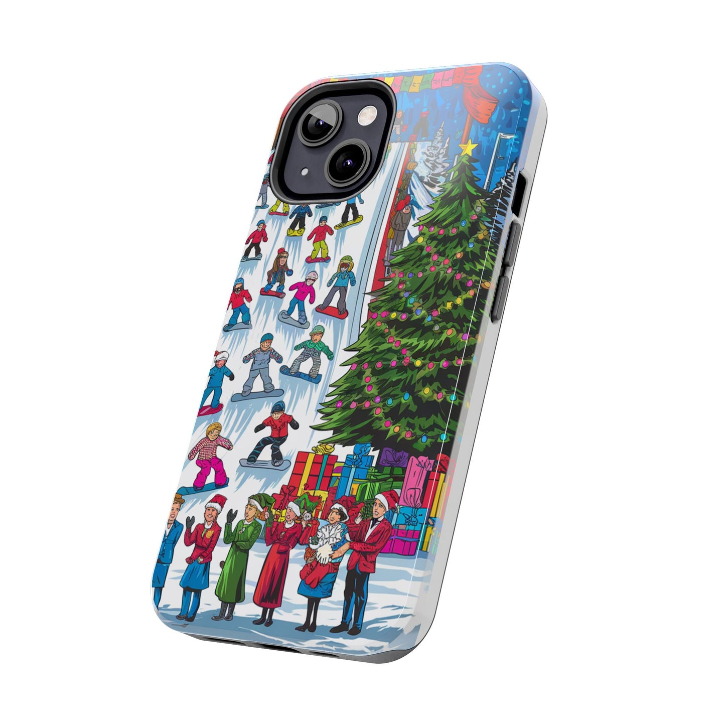 Festive Winter Holiday Tough Phone Cases - Colorful Christmas Design