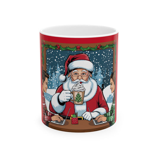 Santa Coffee Chillin' Ceramic Mug, (11oz, 15oz)