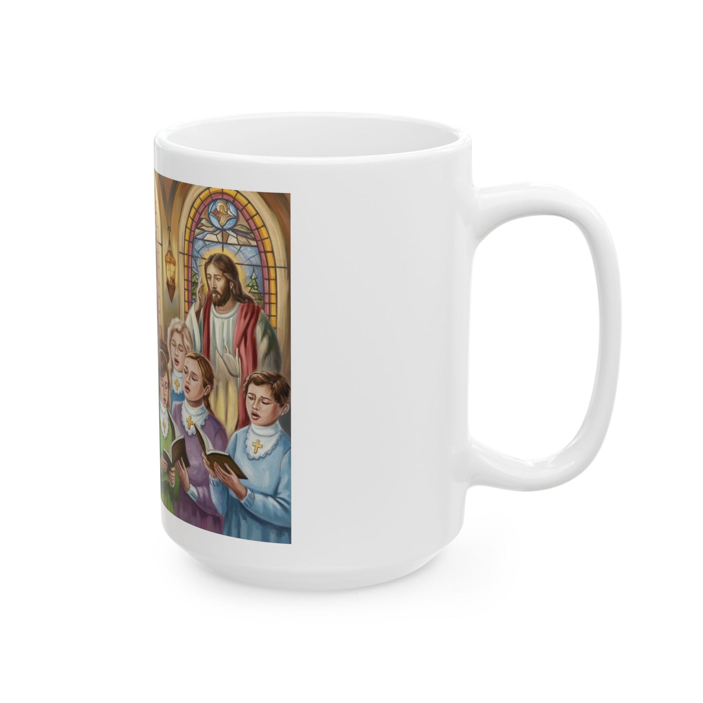 Christmas Choir Ceramic Mug - 11oz & 15oz Coffee Cup for Holiday Cheer