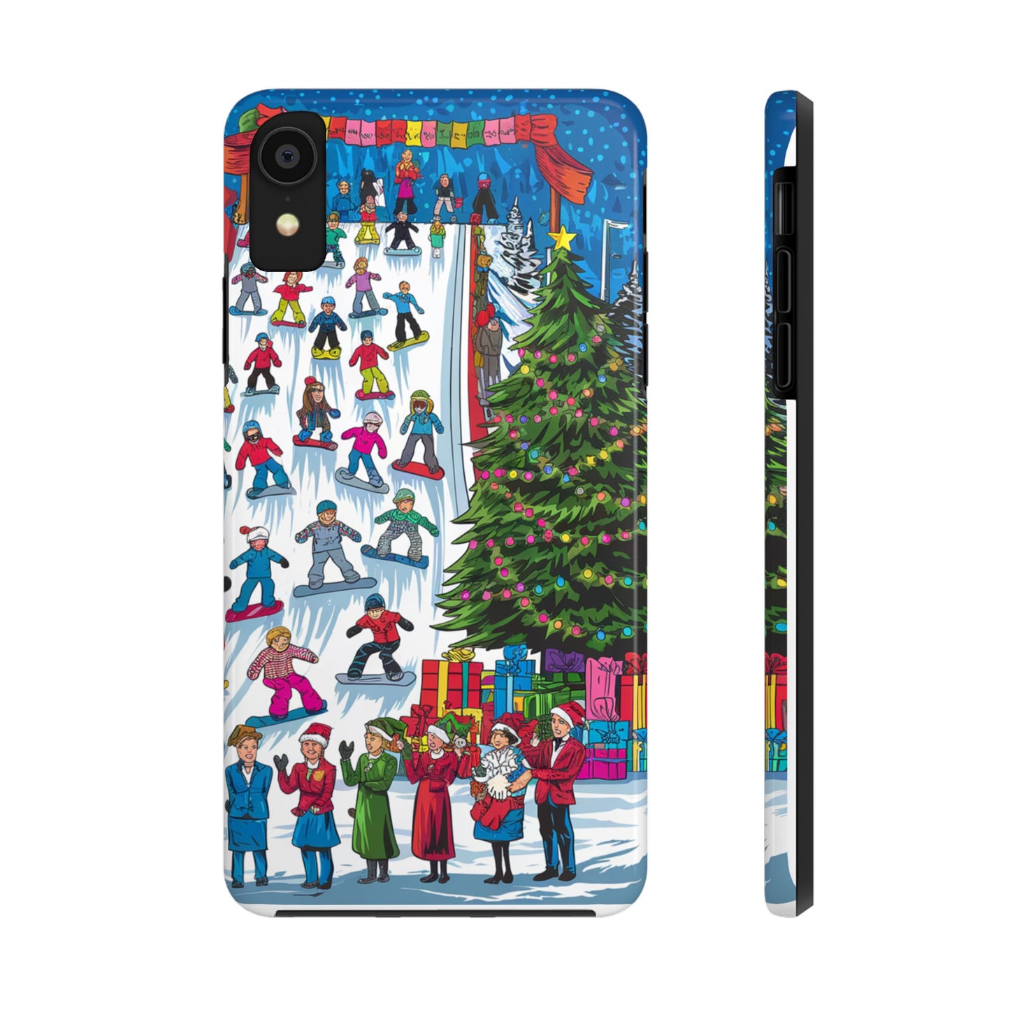 Festive Winter Holiday Tough Phone Cases - Colorful Christmas Design