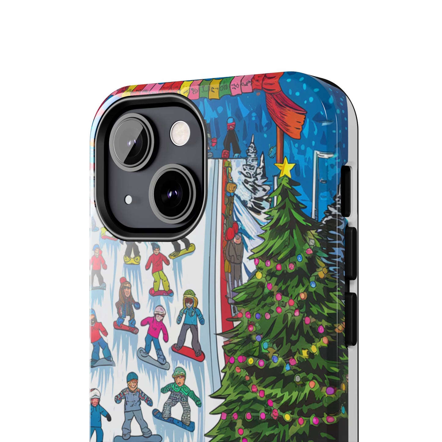 Festive Winter Holiday Tough Phone Cases - Colorful Christmas Design