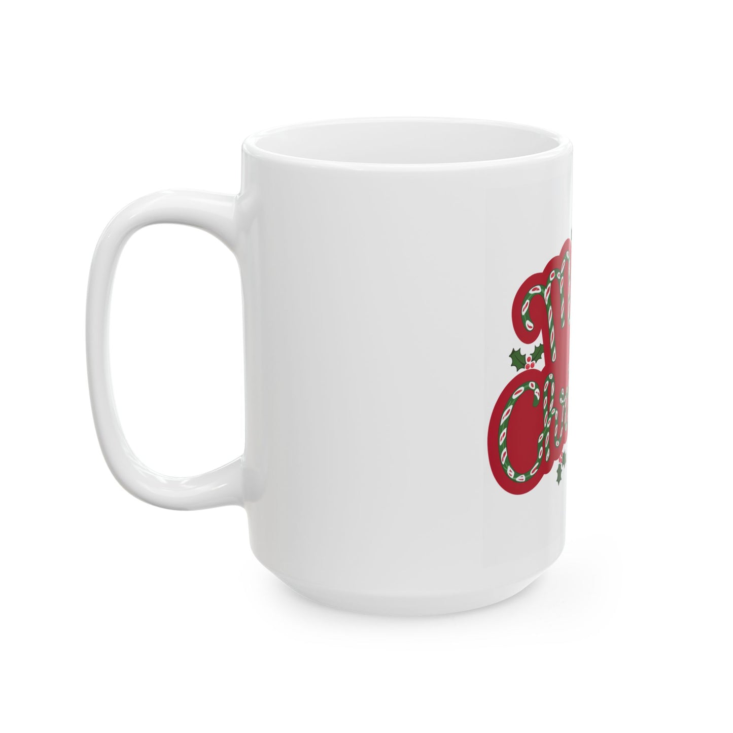 Merry Christmas Ceramic Mug - Festive 11oz & 15oz Coffee Cup