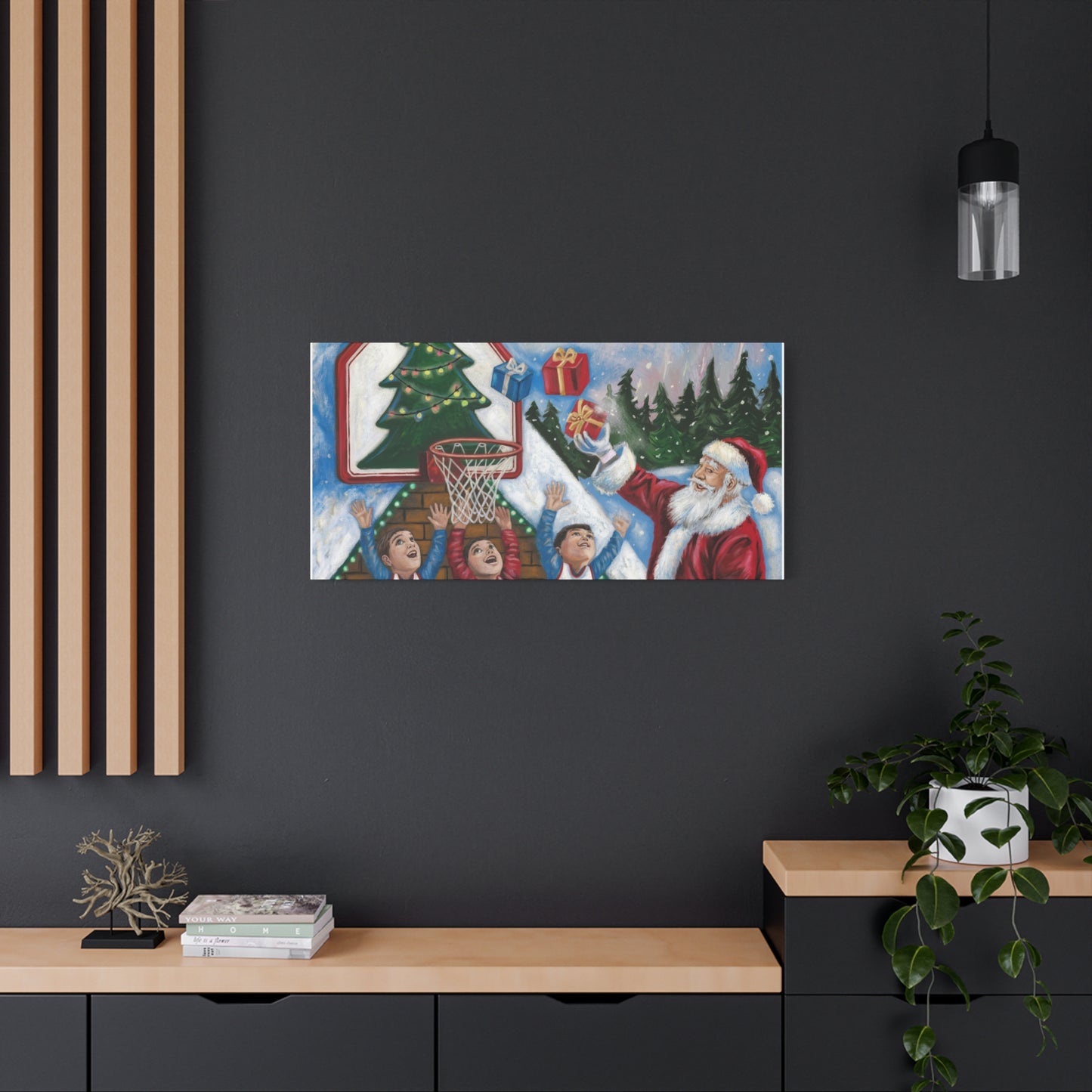 Christmas Team Jesus Canvas Wall Art - Holiday Decor