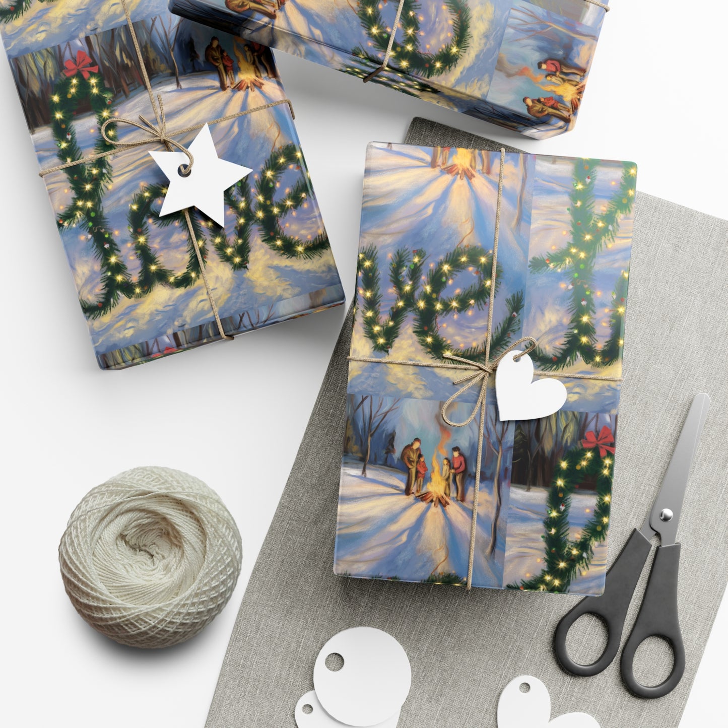 Festive Love Gift Wrap Papers – Eco-Friendly Wrapping for Holidays & Special Occasions