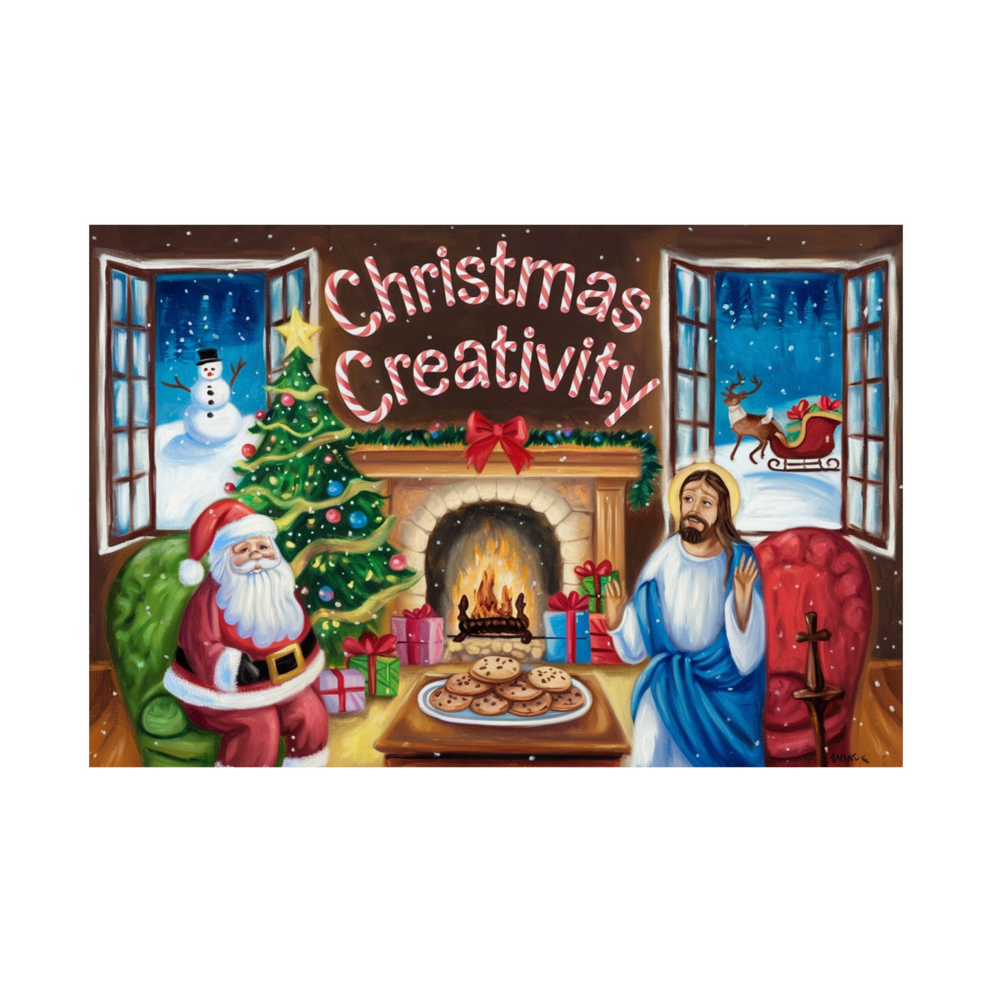 Christmas Creativity Matte Horizontal Poster - Festive Holiday Decor