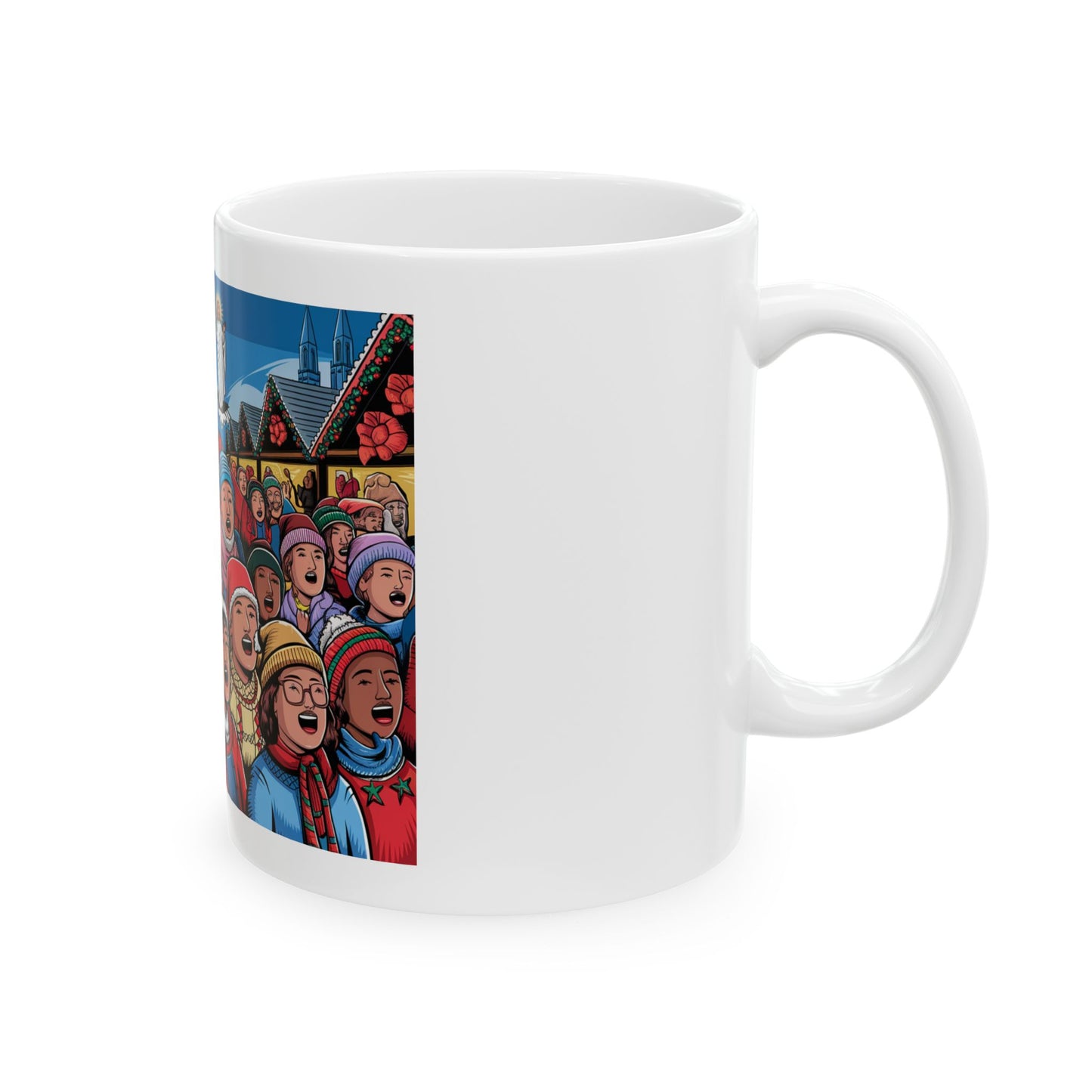 Praise the Lord Pop Art Ceramic Mug - Joyful Christmas Gift, Religious Mug, Perfect for Holiday Celebrations