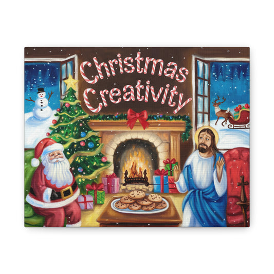 Festive Christmas Canvas Gallery Wrap - 'Christmas Creativity' Decor