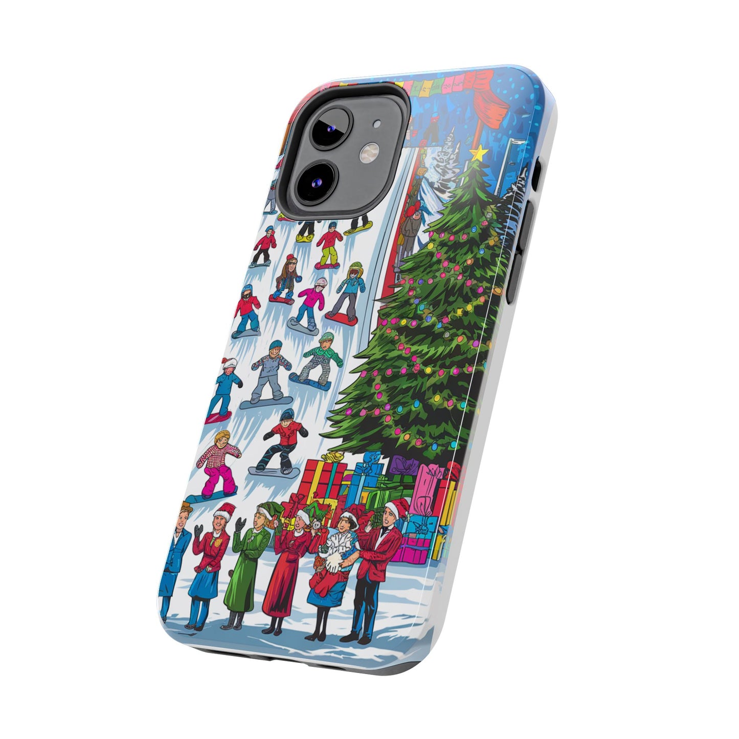 Festive Winter Holiday Tough Phone Cases - Colorful Christmas Design