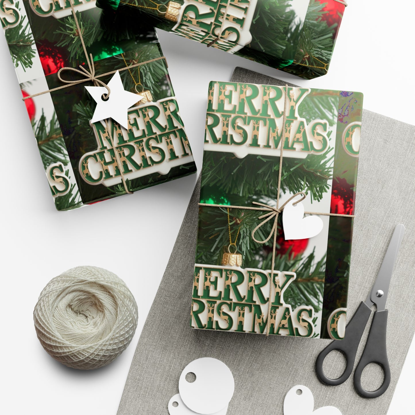 Festive Merry Christmas Gift Wrap Paper