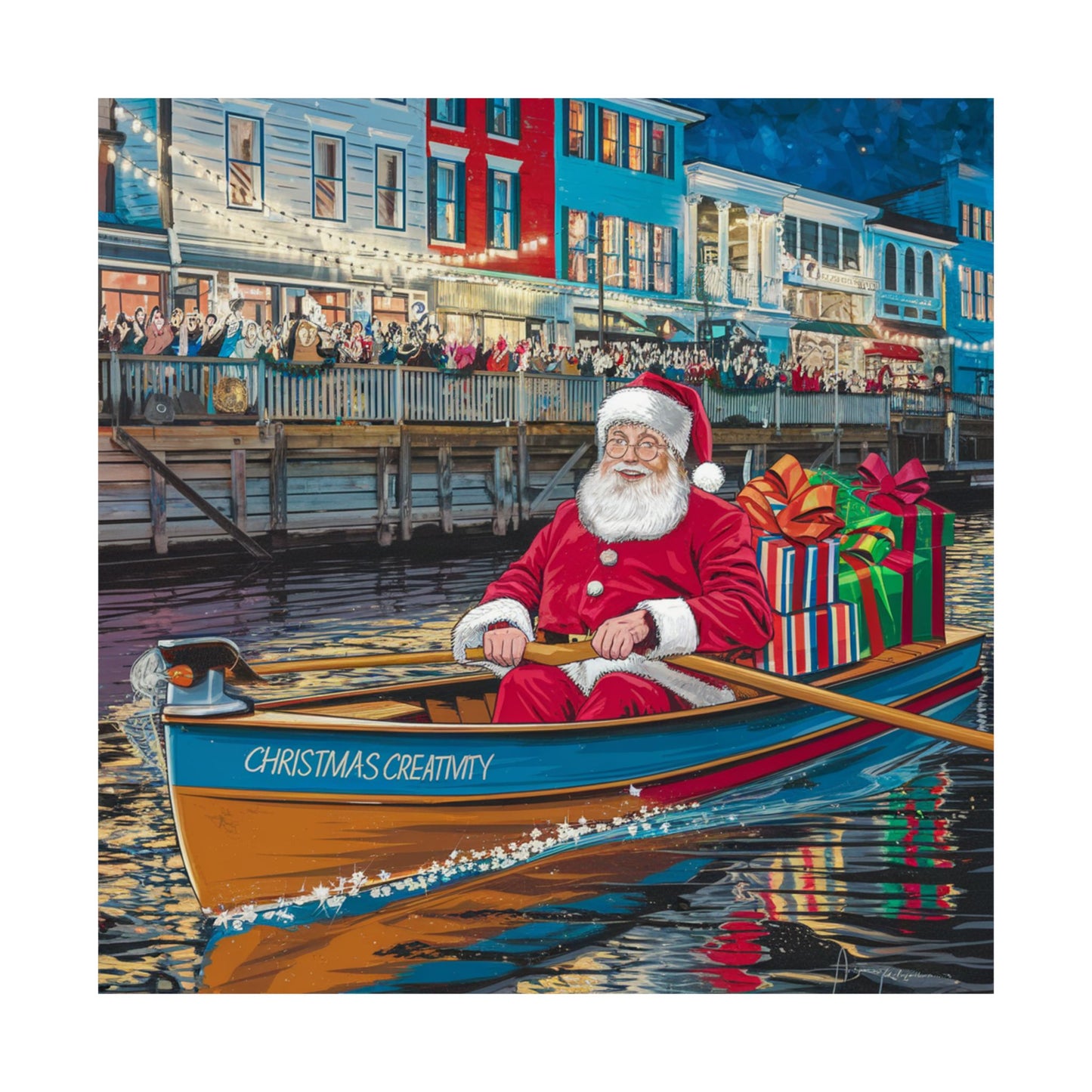 Christmas Santa Vertical Poster - Creative Holiday Decor