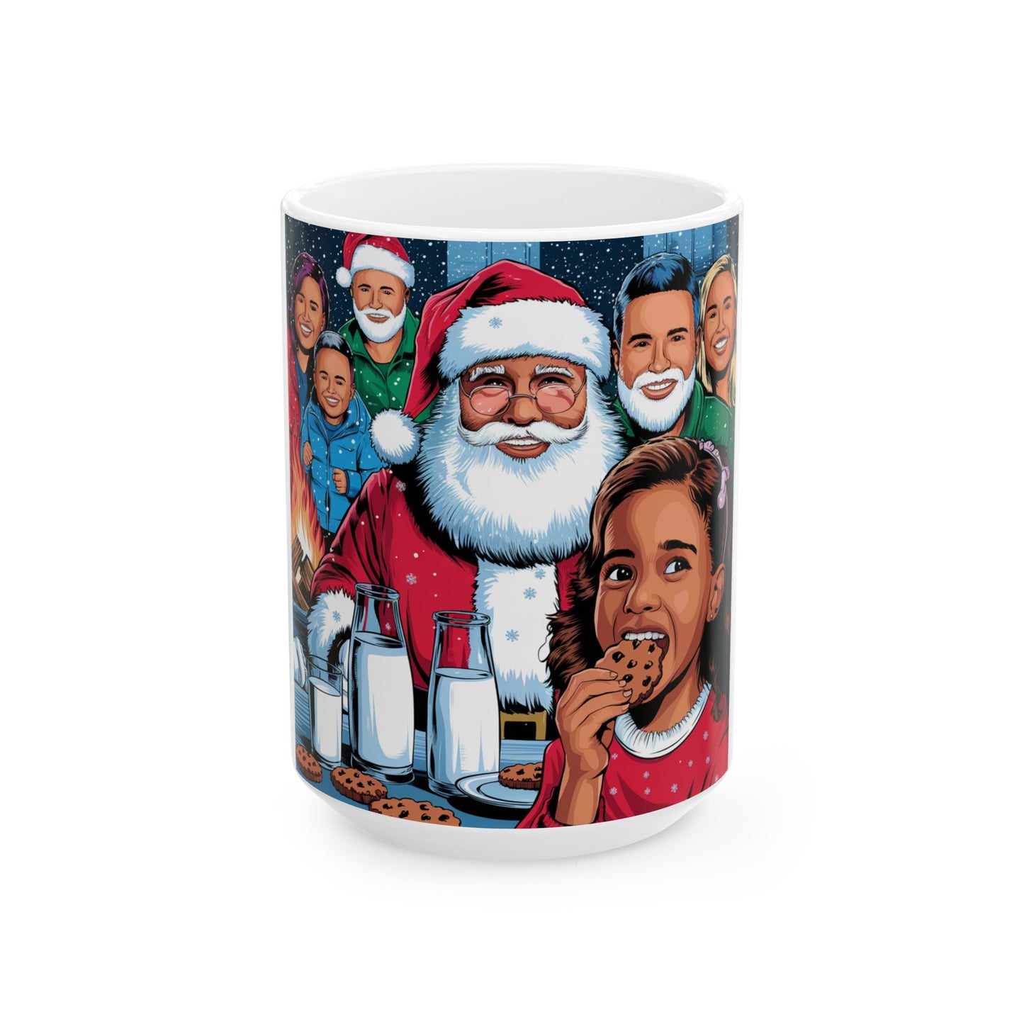 Festive Santa Milk and Cookies Ceramic Mug – Perfect for Holiday Cheer